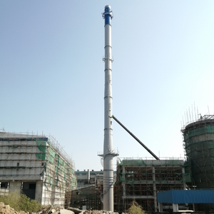 <span class=keywords><strong>Cheminée</strong></span> industrielle autoportante en acier de 80 m, conception modulaire anti-corrosion, avec revêtement en aluminium-magnésium pour les gaz de combustion d'usine - Product Image 6