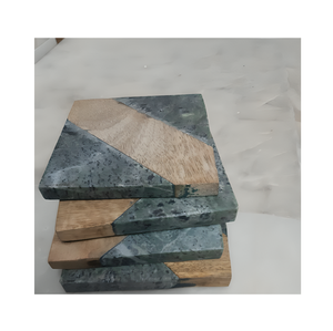 Dessous de verre élégants en marbre blanc faits à la main en pierre ronde de qualité supérieure, accessoire élégant et durable pour table basse à manger, choix de cadeaux - Product Image 5