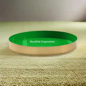 Couverts décoratifs bicolores vert doré Plateau en métal Multipurpose Hotel Restaurant Serving Bathroom Vanity Storage Jewel Tray - Product Image 4