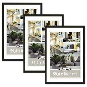 Lot de 3 cadres noirs pour affiches DIN A1 (59,4 x 84,1 cm) pour l'affichage de photos - Product Image 1