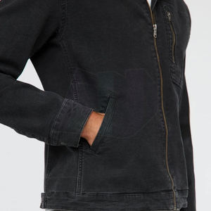 Chaqueta de Lona para Hombre, Elegante, con Logotipo Frontal, Ecológica y Transpirable, Diseñada para Trabajo Casual al Aire Libre y Uso Diario - Product Image 4