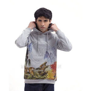 เสื้อฮู้ดฤดูหนาวคลาสสิกสำหรับผู้ชายผ้าฟลีซผสมคอตตอนใส่สบายทรงพอดีตัวดูถนนในเมือง - Product Image 1