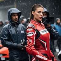 Setelan sepeda motor kulit sapi merah-pinggang dapat disesuaikan, CE Elbow/pelindung lutut, 1.3mm, pilih warna kustom Anda-tahan air