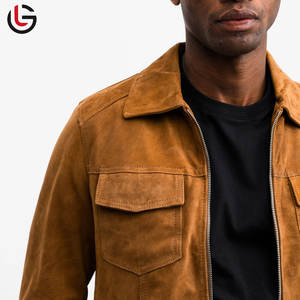 Premium Quality <b>Heavy</b>-<b>Duty</b> Industrial Safety Work Jacket Leather PU Leather Cotton Canvas Stand Collar Welding Workers Winter - Product Image 2