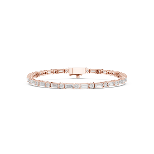 Rose Gold Plated LabGrown <b>Diamond</b> Luxury <b>Bracelet</b> 10k Certified Excellent Cut Unisex Wholesale Supply Export Quality India - Product Image 1