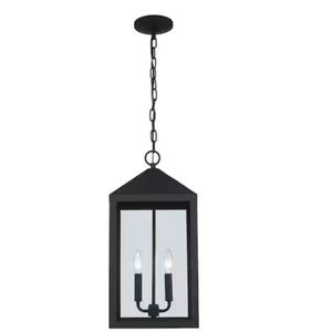 Linterna colgante decorativa de diseño elegante, luces de linterna de Material de Metal negro perfectas para decoración del hogar y decoración festiva a la venta - Product Image 1