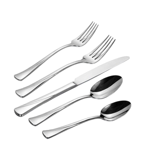 Luxury Restaurant Silverware Mirror Polish <b>Fork</b> <b>and</b> Spoon <b>Knife</b> Stainless Steel Sliver Cutlery Set for Wedding - Product Image 1