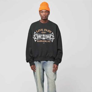 Suéter de punto de cuello redondo de gran tamaño suelto pesado de otoño, suéter informal de manga larga térmico para hombre, suéter de calle - Product Image 2