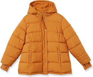 Veste matelassée en cuir vieilli marron, cuir véritable de qualité supérieure, rembourrage en duvet, manteau d'hiver avec design matelassé, vestes pour femmes - Product Image 5