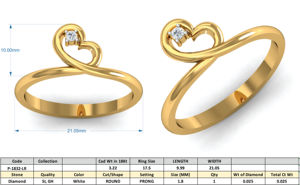 New Arrival 18K Gold Plated Heart Design <b>Couple</b> Propose <b>Rings</b> Women's Zircon Gemstone Brass Jewelry Fashionable Engagement Gift - Product Image 4