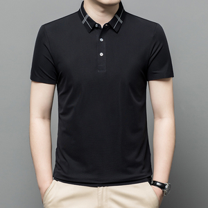เสื้อยืดโปโลคุณภาพพรีเมี่ยมสำหรับผู้ชายสีทึบตัดกันทำจากวัสดุที่ดีที่สุด - Product Image 4