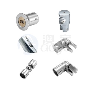 304 Stainless Steel Adjustable 90 Degree Pipe <strong>Glass</strong> or Wall Corner <strong>Connector</strong> for <strong>Glass</strong> Door 304 - Product Image 1