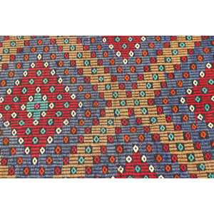 Tapis turc, petit tapis vintage 2,5x4,3 pieds, tapis en laine à imprimé animal rouge et bleu - Product Image 5