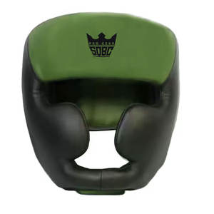 อุปกรณ์ป้องกันศีรษะสำหรับชกมวย หนังคุณภาพพรีเมียม สำหรับผู้ชาย - โลโก้ปรับแต่งได้ อุปกรณ์ฝึกซ้อม MMA - Product Image 1
