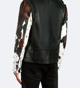 Blouson aviateur polyvalent en cuir de vachette pour l'hiver - Imperméable, coupe-vent, respirant et écologique - Product Image 5