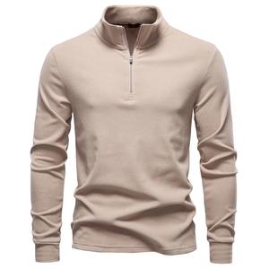 Sweat-shirt à col montant mi-zippé en maille unie pour homme, anti-rides, doux, respirant, chaud, manches longues, nouvelle collection 2025 - Product Image 6