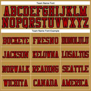 Lo último en gorros deportivos cómodos y ajustables con fuentes de varios estilos dorados y viejos personalizados con nombre de equipo y logotipo para hombre y mujer - Product Image 6