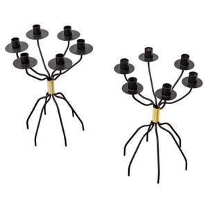 Bulk Decorative <b>Gold</b> Iron Taper <b>Candle</b> Holder - Elegant Geometric Centerpiece for Wedding Events Parties and Dining Table Decor - Product Image 3