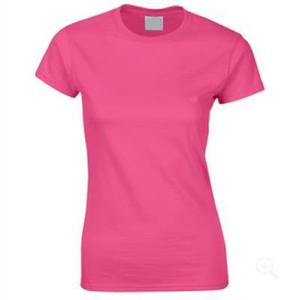 Camiseta de Algodón Lisa de Verano Ecológica Personalizada para Mujer, Corte Regular, Tops Ajustados, Hecha en Bangladés - Product Image 3