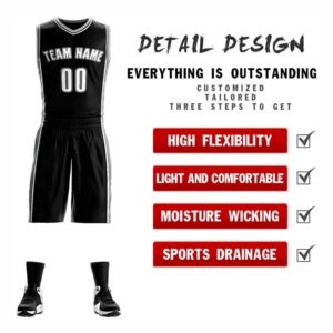 Ensemble d'uniformes de basket-ball pour hommes et jeunes personnalisés de haute qualité Shorts réversibles avec impression par sublimation pour tenue de club - Product Image 2