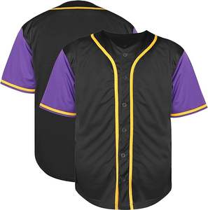 Camiseta Deportiva de Béisbol Hip Hop Personalizada para Hombre y Mujer, Manga Corta, Antibacteriana, 100% Poliéster, Colores y Logotipo Personalizables - Product Image 1