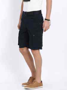 กางเกงขาสั้นคาร์โก้ผู้ชาย ผ้าฝ้าย 100% หลายกระเป๋า กันยับ สไตล์ลำลอง สตรีทแวร์ - Product Image 4