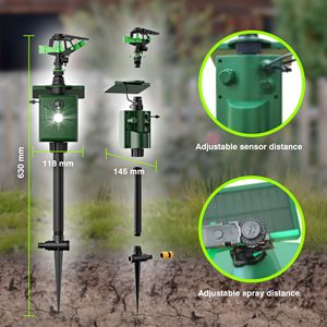 Solar Powered Electronic Animal <b>Repeller</b> Bait Box Water Jet Natural PIR Sensor Outdoor Spring/Summer Garden Use <b>Birds</b> - Product Image 2