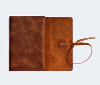 Couverture de cahier en cuir véritable Portable, Impression personnalisée Cuir rechargeable Papier d'ombrage naturel Produit de gros OEM & FBA
