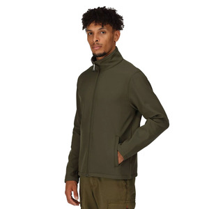 Veste Softshell d'Hiver Marron pour Homme avec Col Montant et Fermeture Éclair Logo Personnalisable Tissu en Toile Arrivée en Gros - Product Image 4
