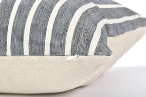 Funda de Almohada de Algodón Tejido a Mano con Tintes Orgánicos Naturales, Cierre Invisível YKK, Cojín Gris a Rayas, Decoración Moderna <span class=keywords><strong>para</strong></span> el Hogar - Product Image 3