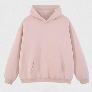 Pull-over à capuche personnalisé pour hommes en polaire d'hiver 100% coton surdimensionné 550gsm grande taille avec logo imprimé brodé - Product Image 1