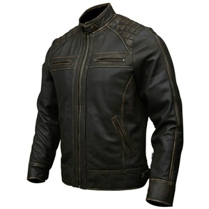 Chaqueta de cuero genuino de moda de calle alta 2025 para hombre, Chaqueta larga de invierno, chaquetas de tela ligera transpirable con cuello levantado - Product Image 6