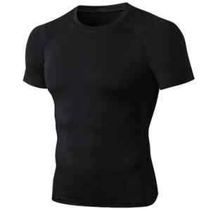 Camiseta Deportiva para Hombre, Transpirable, Lavada, Lisa, de Manga Corta, de Poliéster, para Fitness, Gimnasio, Culturismo - Product Image 3