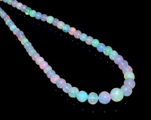 Perles rondes lisses en opale d'Éthiopie AAA+ de 3 mm à 6 mm, opale de feu Welo d'Éthiopie naturelle, pierre précieuse, perles en vrac pour la création de bijoux - Product Image 3