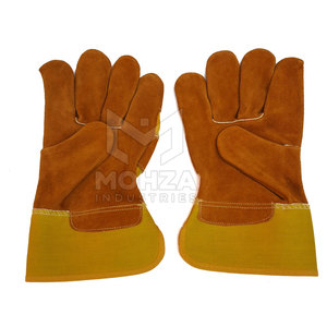 Guantes de Trabajo Resistentes de Cuero Genuino para Hombre, Guantes de Seguridad de Color Sólido a Precio Económico - Product Image 5