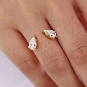 แหวนหมั้นเพชรเพียร์คัท 1.00 กะรัต เพชรเลี้ยงในห้องปฏิบัติการ ดีไซน์ทองคำแท้ 14K พร้อมใบรับรอง IGI - Product Image 6