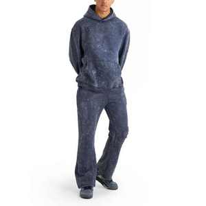 OEM personnalisé coton polaire survêtement sur la taille pull à capuche costume survêtements pour hommes respirant lavé survêtements en gros OEM - Product Image 1