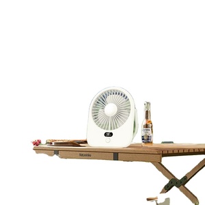 Portable Desktop Led Display <b>Usb</b> Rechargeable 5 Speed Adjustable <b>Mini</b> <b>Fan</b> With Night Light for Office - Product Image 1