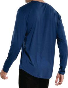 เสื้อยืดแขนยาวผู้ชายทรงปกติ ผ้าฝ้าย 100% คุณภาพสูง สีสั่งทำได้ เป็นมิตรกับสิ่งแวดล้อม ระบายอากาศได้ดี แห้งเร็ว - Product Image 5