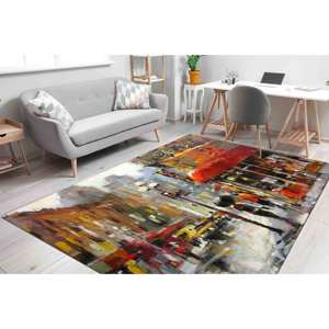 Alfombra Estampada con Paisaje Urbano - Moderna, Personalizada, Lavable a Máquina, Alfombra de Chenilla - Product Image 2