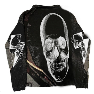DiZNEW 2022 Hiver Nouveau Style Ethnique Jacquard Épaissi Chaud Nouveau Artisanat Zip Fly Street Collar Monstrueux Veste Décontractée Manteau - Product Image 2