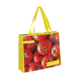 Bolsa de embalaje de PP con cremallera, tejido BOPP con asa de bucle impreso personalizado, bolsa de compras reutilizable para uso en supermercado, promocional - Product Image 5