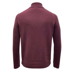 เสื้อกันหนาวผู้ชาย FW23 พรีเมียม คัสตอม ผลิตจากผ้าเมอริโนแคชเมียร์ผสมเนื้อละเอียดพิเศษ คอจีน ซิปครึ่งตัว ลายถักแบบเคเบิ้ล หนานุ่ม อุ่นสบาย ป้องกันขนร่วง ซักแห้งเร็ว - Product Image 2