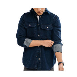 Nouvelle arrivée de chemises en jean Tenue décontractée Chemise en jean de bonne qualité Chemise en jean pour homme fabriquée au Pakistan - Product Image 1