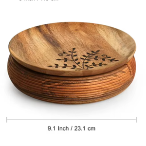 Boîte à épices artisanale avec cuillère en bois de manguier et d'acacia (7 contenants, 60 ml) - Product Image 1