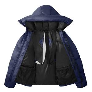Men's High Quality Lightweight Woolen Hooded Puffer Down Jacket Bubble Winter Jacket with Zipper Closure and <b>Polyester</b> <b>Filling</b> - Product Image 5