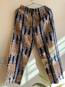 Tigre imprimé doux coton pyjama ensemble longue nuit costume pour adultes grande taille confortable décontracté PJ Style nuptiale fête vêtements de nuit - Product Image 3