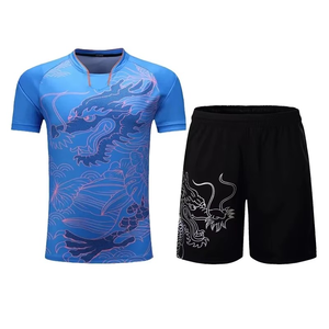 Men's and Women's High Quality Summer Short-Sleeved Breathable Eco-Friendly Quick Dry Tennis Suit for Table Tennis and <b>Badminton</b> - Product Image 6