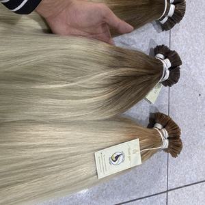 Extensions de cheveux humains Remy à pointe plate, en kératine russe, de qualité supérieure, pré-collés, Double dessin, vente en gros - Product Image 4