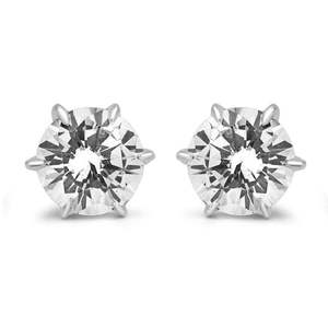 NOVAMART Fine Zarkan Trendy <b>Stud</b> Earrings Single Stone 925 <b>Silver</b> Rose Gold and 14K/18K Plated for Engagement Gift Wholesale Exp - Product Image 1